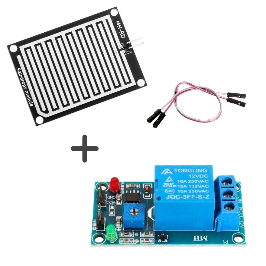 Rain sensor module with relay module 12V