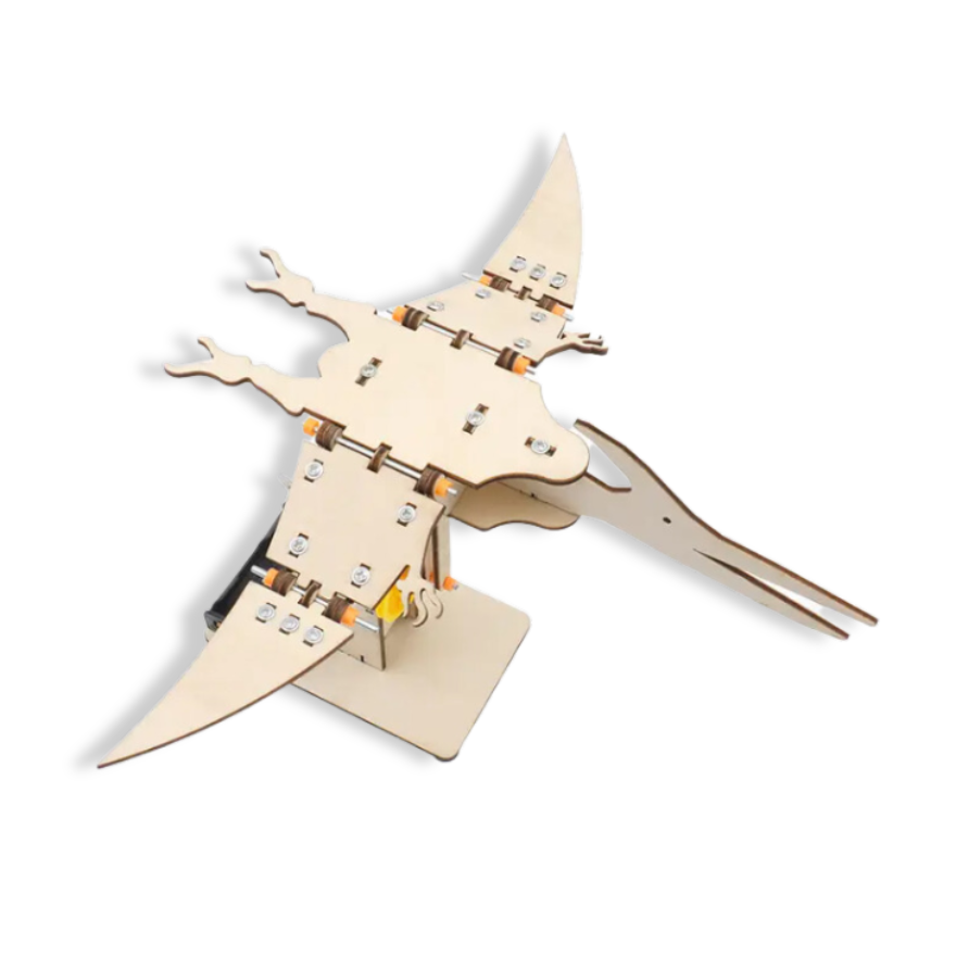 STEM Educational Toys - Firecracker the wooden Mechanical Pterosaur Dino Kit