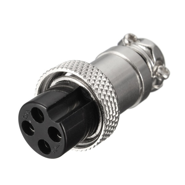 GX16 Circular Aviation Socket Plug 4-Pin