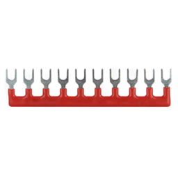 Jumper Block Terminal Strips, 10 Pin, 25A, Red  