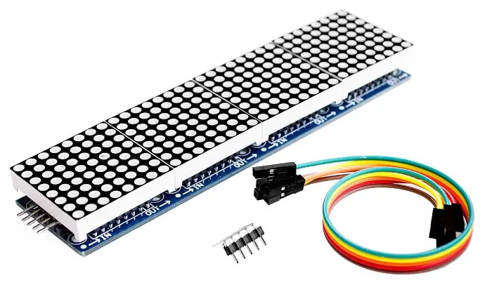 MAX7219 4-in-1 Dot Matrix Display Module Blue