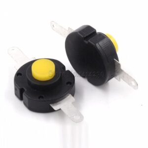 Self Latching Switch Yellow Round (2 pack)