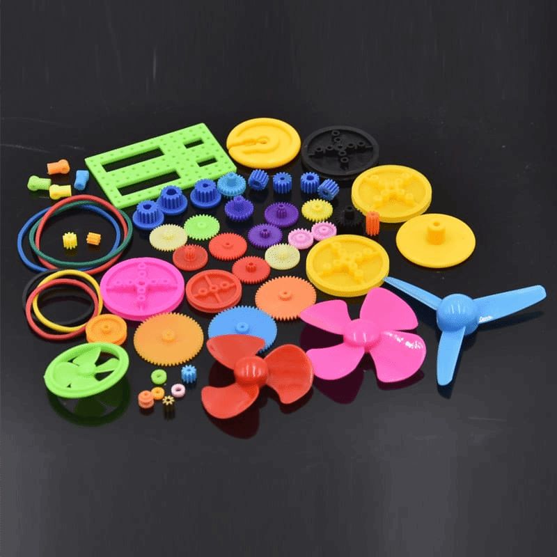 55 pcs plastic mechanical & toy DIY parts