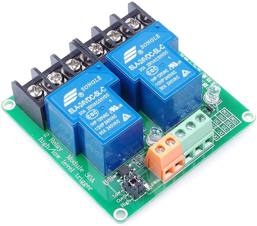 Dual 30A 5V relay module