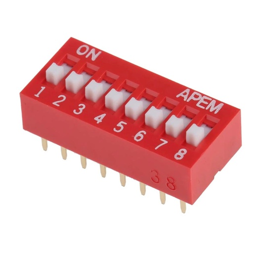 [EC-164-N] DIP Switch 8 Pole (3 Pack) 