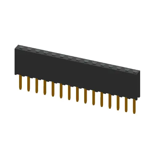 [EC-030-15pin] 15-Pin Female 2.54mm Pitch Header (10 Pack)