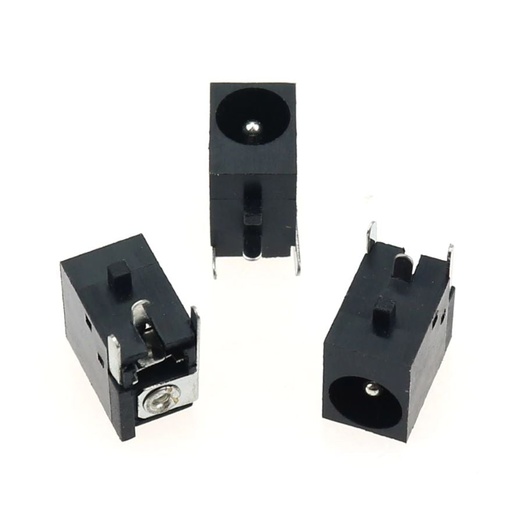 [EC-100] 5.5x2.1mm 3 Pins DC Power Jack Socket (straight footprint)